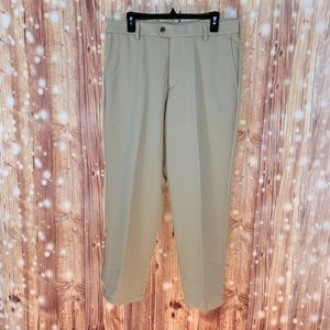 Izod Golf Pants Khaki Classic Fit Size 34 X 29 Never Worn Flat Front
